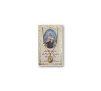 Frères Bonella | Médaille Madonna Del Carmel et billet avec prière | Made in Italy