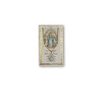 Frères Bonella | Médaille miraculeuse de la Madone et carte de prière | Fabriqué en Italie, carton