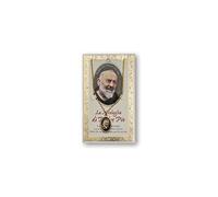 Frères Bonella | Médaille Padre Pio et billet avec prière | Fabriqué en Italie