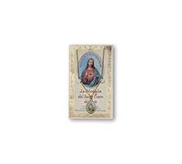 Frères Bonella | Médaille Sacré-Cœur De Jésus et Billet avec Prière | Made in Italy