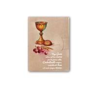 Frères Bonella | Notepad avec marque-page autocollants représentant la symbologie eucharistique de première communion | Made in Italy Lot de 5