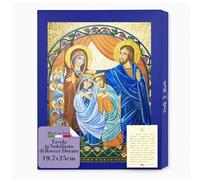 Frères Bonella | Planche en mélaminé de chêne doré représentant l'icône de Mariage de Cana 19,7 x 25 cm | Fabriqué en Italie