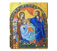 Frères Bonella | Tableau en bois moulé style vintage de mariage de Cana f.to 10,7 x 13,3 cm | Fabriqué en Italie