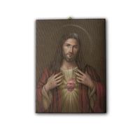 Frères Bonella | Toile picturale Sacré-Cœur de Jésus f.to 20x25 cm | Made in Italy