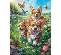 Frères Corgi 300 Pièces Puzzle pour Ado en Carton Anti-Déchirure Contes de fées Animaux Sauvages fantastiques Facile Débutant Jeu De Société Soirée Entre Amis Cadeau Anniversaire Petit Prix 300 PCS