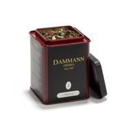 Frères Dammann | Thé Vert Oriental Pêche & Fraise Forêt | Thé Vert Arômes de Fruits - 100 Gr | Thé en vrac dans une canette | Thé vert aromatisé