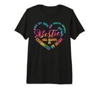 Frères et sœurs Side by Side Or Miles Apart Besties T-Shirt Haut de Gamme