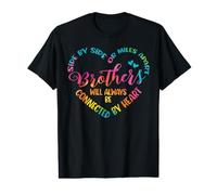 Frères et sœurs Side by Side Or Miles Apart Brothers T-Shirt Graphique avec Valeur