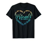 Frères et sœurs Side by Side Or Miles Apart Friends T-Shirt Graphique avec Valeur