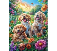 Frères Golden Retriever Puzzle 1000 Pièces pour Adultes Educa Qualité Supérieure Premium 3D Décoration Intérieure Cadeau Unique Famille 1000 PCS