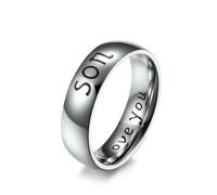 Frères Je t’aime Bague en acier titane Bague Parents Frère Sœurs Anniversaire Cadeau Bracelet