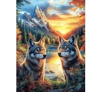 Frères Loup Puzzles 500 Pièces pour Adultes Vision Moderne Educa Créatif Famille Décoration Intérieure Assemblage Amusant Cadeau 500 PCS