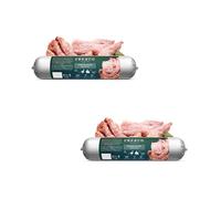 Fresco Dog Barf Lot de 2 paquets de saucisses pour chien avec lapin et canard 2 x 400 g Nourriture pour chiens avec lapin et canard Peut aider à fournir aux chiens de manière optimale