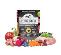 FRESCO Dog Complete Plus Nourriture sèche au poulet 1 kg | Nourriture sèche naturelle pour chiens à base de viande fraîche, de fruits et de légumes | 100 % ingrédients frais | Sans additifs