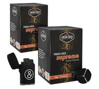 FRESH COCO SUPREME : Lot de 2KG - Charbon naturel triangulaire, Compatible KALOUD et BROHOOD - Qualité premium.
