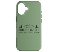 Fresh Cut Christmas Tree, Pine Retro Vintage Graphic Xmas Coque pour iPhone 16