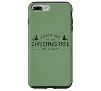 Fresh Cut Christmas Tree, Pine Retro Vintage Graphic Xmas Coque pour iPhone 7 Plus/8 Plus