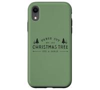 Fresh Cut Christmas Tree, Pine Retro Vintage Graphic Xmas Coque pour iPhone XR