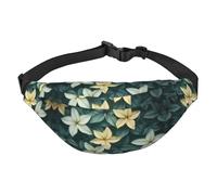 Fresh Flowers Grand sac banane tendance pour voyage, décontracté, convient pour le sport, la course à pied, le cyclisme, les voyages, la pêche