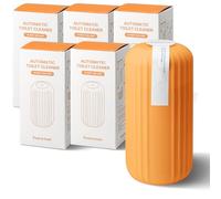 Fresh & Fresh Nettoyeurs automatiques pour cuvette de toilette (orange coucher de soleil) - 5 bouteilles (jusqu'à 2500 rinçages/bouteille), nettoyant pour toilettes commerciales et résidentielles
