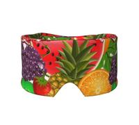 Fresh Fruits Masque cache-oreilles et yeux Motif ananas Réglable Yoga Voyage Garde au chaud Aide confortable