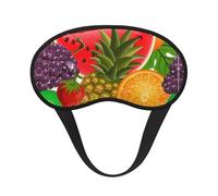 Fresh Fruits Masque de sommeil occultant à imprimé ananas - Couverture des yeux pour dormeur sur le côté, doux et confortable, parfait pour les voyages, la méditation