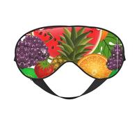 Fresh Fruits Masque doux pour les yeux avec imprimé ananas - Sommeil confortable, bloque la lumière, couverture complète des yeux, idéal pour les voyages, la méditation