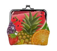 Fresh Fruits - Portefeuille léger et minimaliste pour voyages quotidiens et aventures de voyage, noir, taille unique, Art Déco, Noir , Talla única, Art déco