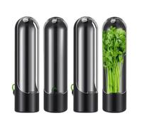 Fresh Herbb Keeper - Lot de 4 boîtes de conservation pour herbes aromatiques | Récipient de conservation de la coriandre pour fraîcheur prolongée | Capsules de savourr aux herbes pour coriandre,