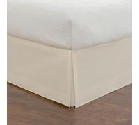 Fresh Ideas Just Contempo Cache-sommier plissé sur Mesure pour lit King Size Ivoire 35,6 cm