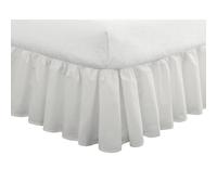 FRESH IDEAS Parure de lit volants classique 14 cm de longueur fronce style Cali King Blanc