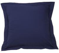 Fresh Ideas Taie d'oreiller sur Mesure en Popeline, Euro, 66 x 66 cm, Bleu Marine
