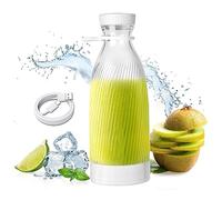 Fresh Juice Blender Portable, 500 Ml, Conception à 6 Lames Blender Portable, Recharge Usb Portable Sans Fil Blender Smoothie, Pour La Maison, Les Sports De Plein Air, Les VéHicules,White