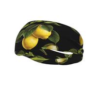 Fresh Lemon Yoga Sports Fitness Bandeau, Unisexe Running Basketball Elastique Bandeau Sport Absorption de Sueur, Bandeau