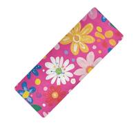 Fresh Little Flowers Peach imprimé tapis de yoga antidérapant en caoutchouc naturel antidérapant, avec tapis de yoga tapete para ejercicio 180,3 x 66 cm pour le yoga chaud