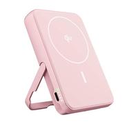 Fresh 'n Rebel Batterie Externe Magnétique sans Fil 10000mAh - Compatible avec MagSafe - Qi2 - Chargeur Rapide 15W - iPhone 17/16/15/14/13/12 & Appareils Android Qi - avec Support (Pastel Pink)