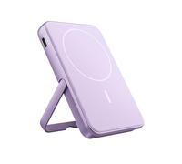 Fresh 'n Rebel Batterie Externe magnétique sans Fil 5000mAh avec Support, MagSafe, Compatible avec l'iPhone 16/15/14/13/12, Charge Rapide PD 20W, Port USB-C (entrée/Sortie) (Lilac)