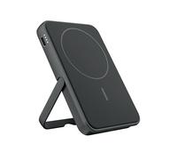 Fresh 'n Rebel Batterie Externe magnétique sans Fil 5000mAh avec Support, MagSafe, Compatible avec l'iPhone 16/15/14/13/12, Charge Rapide PD 20W, Port USB-C (entrée/Sortie) (Strom Grey)