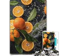 Fresh Oranges with Water Splash Puzzle 1000pcs (52x38cm) pour Adultes Motif | Profitez de ce passe-temps relaxant en intérieur les dimanches au calme, pour un moment calme.