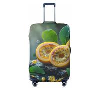 Fresh Passion Fruit Nature morte Bagages Housses de voyage - Housses élastiques pour valises Protecteur pour bagages 45,7 à 81,3 cm, Noir/blanc, Medium