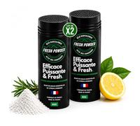 Fresh Powder - Poudre pour pieds et chaussures Lot de 2x80g élimine les odeurs Développé par un podologue est un remède déodorant naturel à 100% pour éliminer les chaussures et les pieds puant
