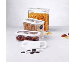 FRESH & SAVE CUBE Set de 6 Boîtes hermétique Plastique sous-Vide Zwilling Tailles M, M2 et M3 Insert et étiquettes