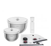 FRESH & SAVE Set de 2 bols inox M et L, 2 sacs L, 2 sacs M , pompe sous-vide ZWILLING
