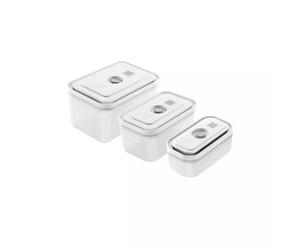 FRESH & SAVE Set de 3 Boîtes Plastique sous-Vide Zwilling Tailles 0,4 L 1,1L 2,3 L