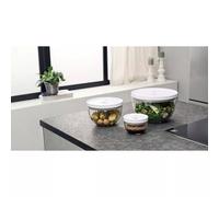 ZWILLING Fresh & Save BOWLS Set de bols sous vide S/M/L / 6-pcs, Verre, transparent-blanc