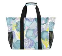 Fresh Spring - Grand sac fourre-tout simple et coloré pour femme - Réutilisable - Pliable - Sac fourre-tout de plage étanche avec poignées - Sac à linge de voyage