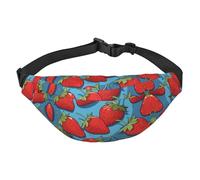 Fresh Strawberries Grand sac banane tendance pour voyage, décontracté, convient pour le sport, la course à pied, le cyclisme, les voyages, la pêche