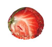 Fresh Strawberry Bonnet de douche imperméable double couche pour homme et femme - Protection des cheveux pour le bain, masques faciaux, spa