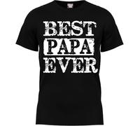 Fresh Tees Best Papa Ever T Shirt Father's Day Shirt Funny Gifts for Husband Dad Grandpa Manches Courtes(X-Large)