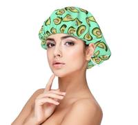 Fresh Tropical Fruit Avocat Imprimé Adulte Satin Bonnet de Nuit Bonnet de Nuit Bonnet de Nuit en Satin pour Dormir - Bonnet de Nuit en Soie pour Femme Homme Noir, noir, taille unique